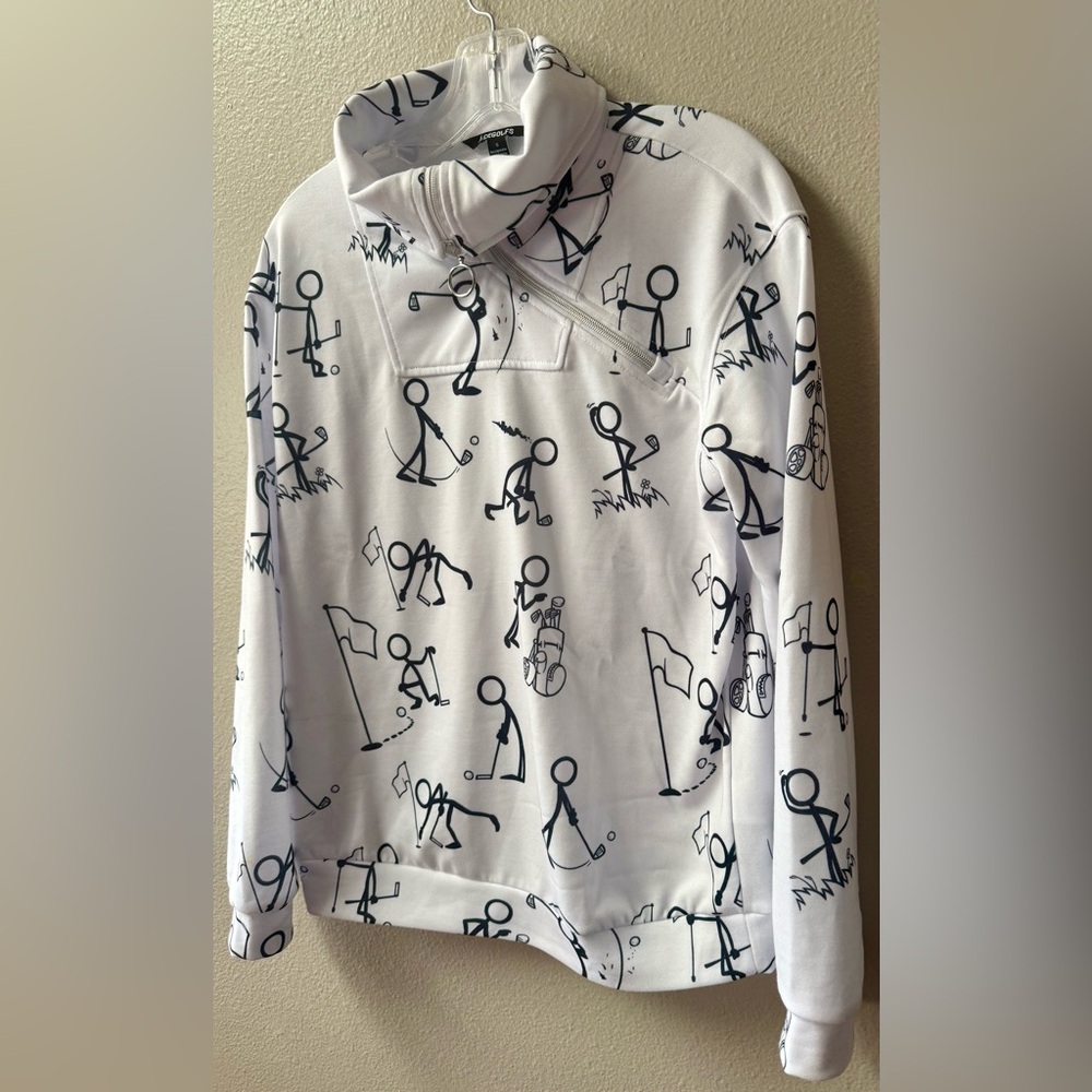 AceGolfs Hyper-prep Golf Stick Person 1/4 Zip Pullover Sweatshirt Women’s Sz.S - Picture 4 of 10